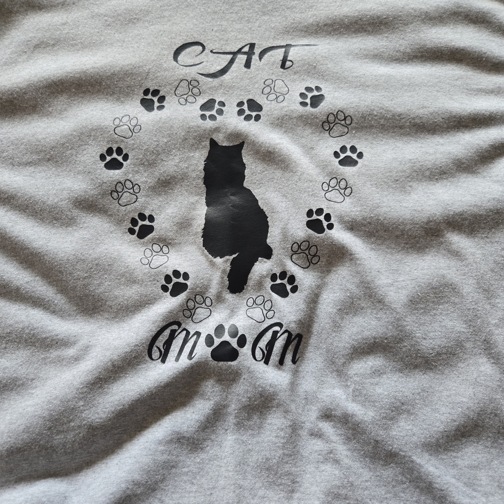 Cat Mom Black Graphic Tee - Pet Lover Shirt